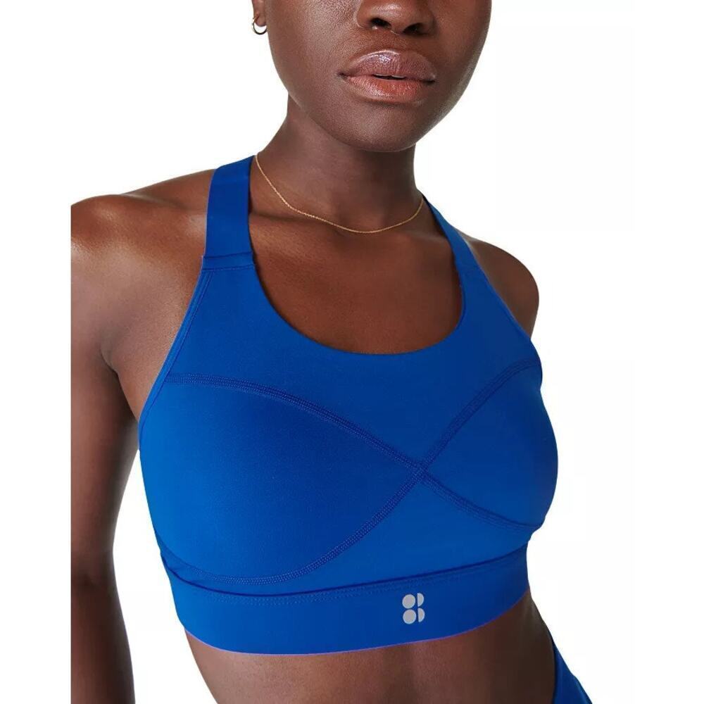 Sweaty Betty Women's Blue Power Medium Support Sports Bra Sz XL